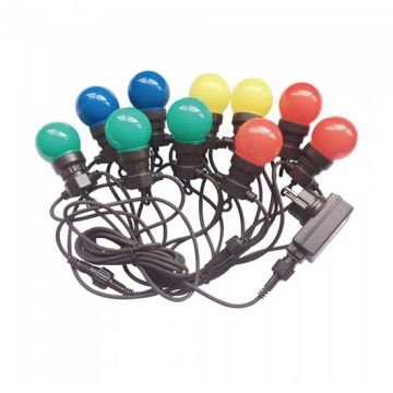 V-TAC VT-70510 Ampoule led guirlande lumineuse chaîne 0,5W rgb connectable PIN 5M avec ampoule eu prise - sku 7435