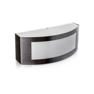 Portalampada Moderno parete in acciaio IP44 Grigio lampade E27 Portalampada Moderno parete in acciaio IP44 Grigio lampade E27