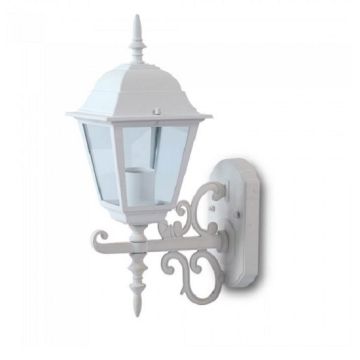 V-TAC VT-760 Applique du jardin petit Lamp IP44 Facing Up corps blanc Holder E27 - sku 7520