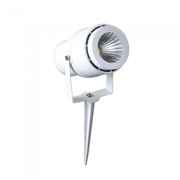 V-TAC VT-857 led lampe de jardin de spike 12W réglable corps blanc lumière verte - SKU 7549