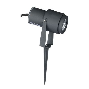 V-TAC VT-857 Spot led cob orientable 12W piquet jardin couleur grise IP65 lumière blanche naturelle 4000K - SKU 217551