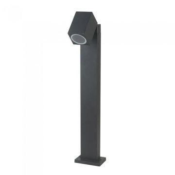 V-TAC VT-7612 Applique fixation au sol 1xGU10 tête ajustable aluminium noir IP44 - sku 7554