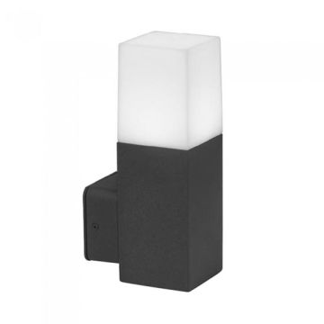 V-TAC VT-7613 Applique murale 1xGU10 aluminium noir carré IP54 - sku 7563