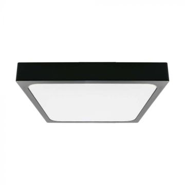 V-TAC VT-8624SB-SQ Plafonnier LED 24W micro-ondes intégré détecteur de mouvement IP44 noir carré 360° 4000K - 7673 V-TAC VT-8624SB-SQ Plafonnier LED 24W micro-ondes intégré détecteur de mouvement IP44 noir carré 360° 4000K - 7673