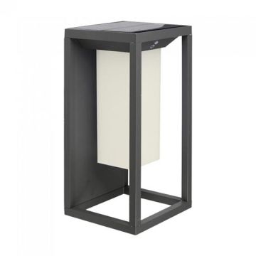 V-TAC PRO VT-77 2W Applique murale solaire avec capteur chip samsung 3000K pour jardin corps gris IP65 - sku 784