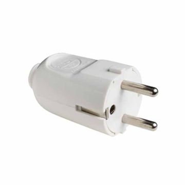 Branchez le français/allemand std. 2P+E 16A blanc sortie de câble orientable 90° Fanton 80070 Branchez le français/allemand std. 2P+E 16A blanc sortie de câble orientable 90° Fanton 80070