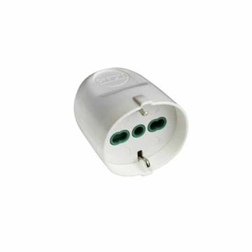 Prise italienne double-taille/allemande std. 2P+E 16A blanc démontable Fanton 81050 Prise italienne double-taille/allemande std. 2P+E 16A blanc démontable Fanton 81050