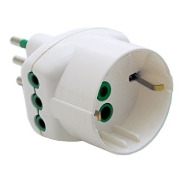 Adaptateur à trois voies plug italian std. 2P+E 10A 2 prises 2P+E 1 prise italienne/allemande std. 2P+E 16A Fanton 82210 Adaptateur à trois voies plug italian std. 2P+E 10A 2 prises 2P+E 1 prise italienne/allemande std. 2P+E 16A Fanton 82210