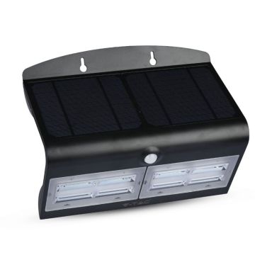 V-TAC VT-767-7 7W LED solaire wall light externe IP65 + capteur PIR couleur noir - SKU 8279