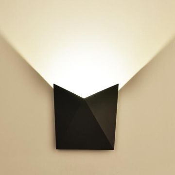V-TAC VT-825 5W Applique LED SMD applique murale en aluminium noir blanc chaud 3000K IP65 - SKU 218282