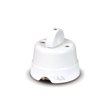 Bouton rotatif en céramique 10AX 250V couleur blanche Fanton 84002 Bouton rotatif en céramique 10AX 250V couleur blanche Fanton 84002