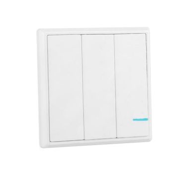 V-TAC Smart Home VT-5133 Commutateur sans fil à 3 boutons blanc IP54 - sku 8462