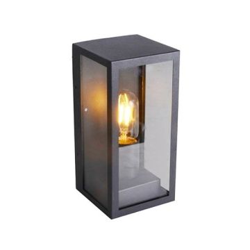 V-TAC VT-837 Applique du jardin lamp 1xE27 aluminium et verre noir IP44 - sku 8517