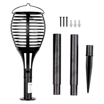V-TAC VT-719 Applique flamme LED solaire 0.45W avec capteur 3IN1 montage mur/borne/suspension - sku 8558