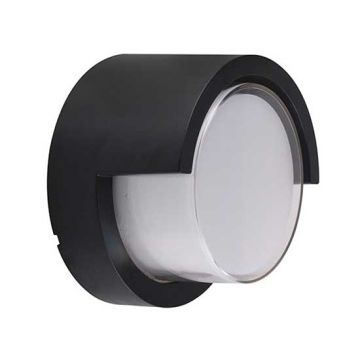 V-TAC VT-831 Lampe LED 6W blanc chaud 3000K corps rond noir étanche IP65 - sku 8609