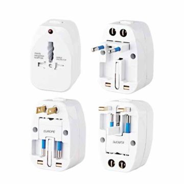 V-TAC Adaptateur universel de voyage couleur blanc standard prise US, UK, EU - sku 8705 V-TAC Adaptateur universel de voyage couleur blanc standard prise US, UK, EU - sku 8705