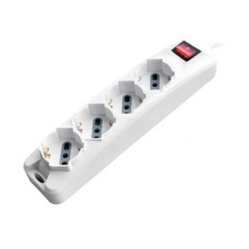 V-TAC Rallonge électrique Multiprise 4 x Schuko 10/16A 3500W câble 1,5m avec interrupteur on/off - sku 8711 V-TAC Rallonge électrique Multiprise 4 x Schuko 10/16A 3500W câble 1,5m avec interrupteur on/off - sku 8711