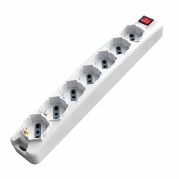V-TAC Rallonge électrique Multiprise 7 x Schuko 10/16A 3500W câble 1,5m avec interrupteur on/off - sku 8714 V-TAC Rallonge électrique Multiprise 7 x Schuko 10/16A 3500W câble 1,5m avec interrupteur on/off - sku 8714