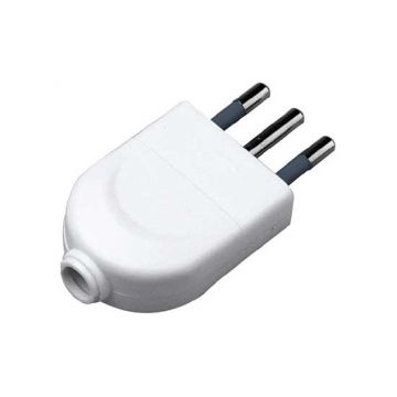 V-TAC Prise électrique 10A 2P + T norme italienne bornes à vis PC Blanc - sku 8717 V-TAC Prise électrique 10A 2P + T norme italienne bornes à vis PC Blanc - sku 8717