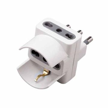 V-TAC Adaptateur multiple électrique 1 x Schuko bypass 10/16A + 2 prises bypass 10/16A 2P+T norme italienne - sku 8724 V-TAC Adaptateur multiple électrique 1 x Schuko bypass 10/16A + 2 prises bypass 10/16A 2P+T norme italienne - sku 8724