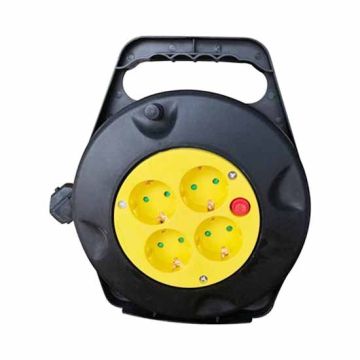 V-TAC VT-6002 Enrouleur rallonge de câble 10M EU standard 4 x Schuko 16A avec protecteur de surcharge- sku 8781 V-TAC VT-6002 Enrouleur rallonge de câble 10M EU standard 4 x Schuko 16A avec protecteur de surcharge- sku 8781