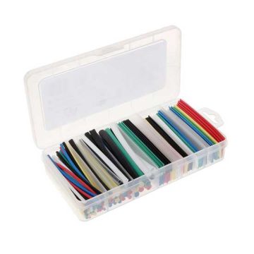 Kit des tubes thermoretractables MACLEAN Boîte en plastique 196pcs Kit des tubes thermoretractables MACLEAN Boîte en plastique 196pcs