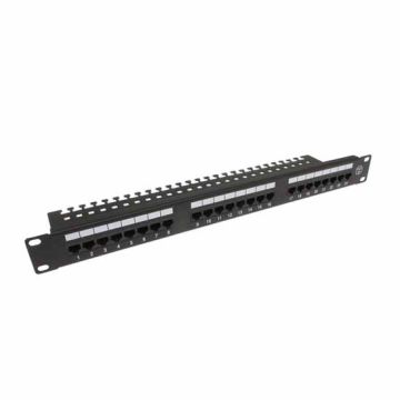 Panneau de raccordement CAT6 UTP 24 ports pour l’armoire RACK 19 Panneau de raccordement CAT6 UTP 24 ports pour l’armoire RACK 19