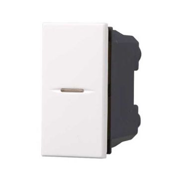 Interrupteur axial 1P 16A compatible Bticino Axolute couleur blanc Ettroit AB0501