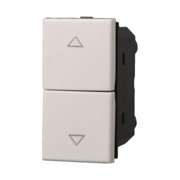 ETTROIT AB1204 Interrupteur pour Volet Roulant Double Verrouillage 10A Couleur Blanc Compatible avec Bticino Axolute