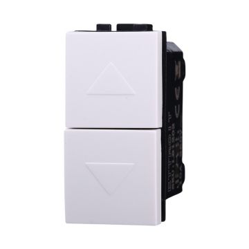ETTROIT LB1204 Interrupteur haut et bas double verrouillage 10A Blanc Compatible avec Bticino Living Light