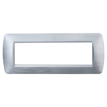 ETTROIT LN85715 Plaque en plastique série Space 7P couleur argent satiné compatible avec Bticino Living Light