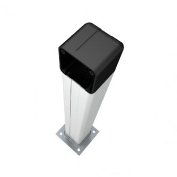 Colonnette en aluminium anodisé naturel H = 500 mm DOC-L Colonnette en aluminium anodisé naturel H = 500 mm DOC-L