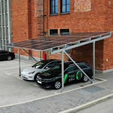 Kit abri solaire photovoltaïque pour abri voiture 2 voitures verrière métallique pour montage panneau photovoltaïque Kit abri solaire photovoltaïque pour abri voiture 2 voitures verrière métallique pour montage panneau photovoltaïque