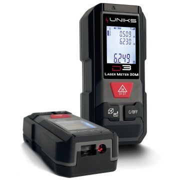 Compteur laser professionnel Uniks D3, zone de 30m, compteur de volume avec double théorème de Pythagore précision 5mm