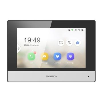 Hikvision DS-KH6320-WTE1 Station intérieure de réseau d'interphone vidéo WiFi/IP LCD TFT 7" écran tactile alarme microSD Standard PoE Hikvision DS-KH6320-WTE1 Station intérieure de réseau d'interphone vidéo WiFi/IP LCD TFT 7" écran tactile alarme microSD Standard PoE