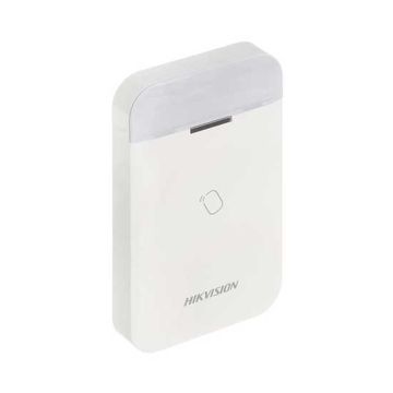 Lecteur d&#39;étiquettes sans fil Hikvision AX PRO 868 MHz Noir avec LED et cryptage AES-128 DS-PT1-WE(B)