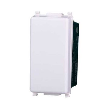 Bouton 1P 10A compatible Vimar Plana couleur blanc Ettroit EV1001