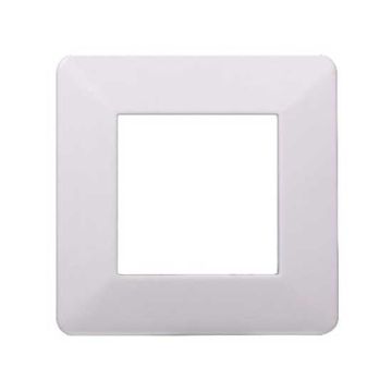 Plaque compatibles Vimar Plana 2 modules plastique couleur blanc Ettroit EV83201