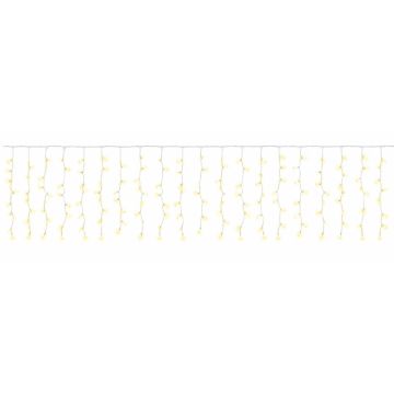 ETTROIT tenda luminosa 200 LED 3 × 1 m, luce gialla, cavo bianco, flash bianco