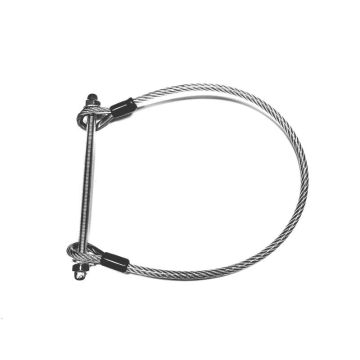 ASC400SS Câble de sécurité antichute en acier inoxydable 400 mm pour portails battants avec barre filetée 200 mm ASC400SS Câble de sécurité antichute en acier inoxydable 400 mm pour portails battants avec barre filetée 200 mm