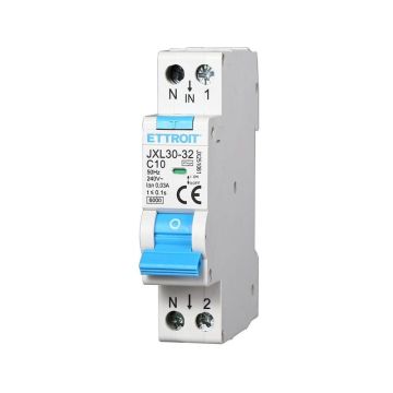 ETTROIT Interrupteur thermique magnétique différentiel 1P+N 10A 30mA 220V-6KA JX251061