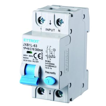 ETTROIT JX271663 Disjoncteur différentiel 1P+N 16A 300mA 220V-6KA