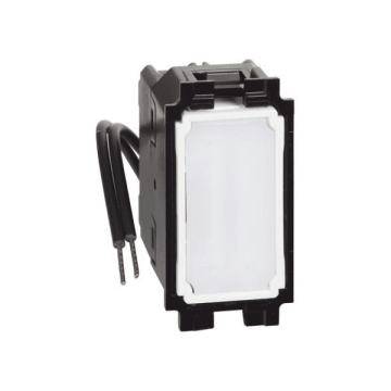 Onduleur éclairé Bticino Living Now avec led blanc 10AX - 1 module K4004L Onduleur éclairé Bticino Living Now avec led blanc 10AX - 1 module K4004L