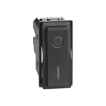Commutateur BTicino Living Now illuminable 1 module - noir KG4002 Commutateur BTicino Living Now illuminable 1 module - noir KG4002