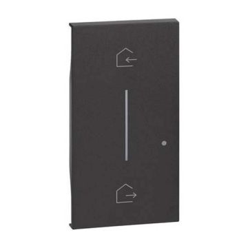 Couvrir Bticino Vie, Symbole d'ENTRÉE ET de SORTIE noir sans Fil KG40M2 Couvrir Bticino Vie, Symbole d'ENTRÉE ET de SORTIE noir sans Fil KG40M2