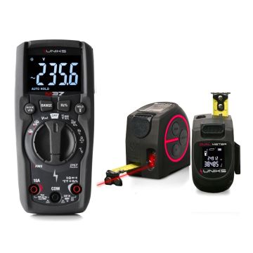 KIT UNIKS avec multimètre numérique M37 et mètre ruban numérique DUALMETER (2 PCS) KIT UNIKS avec multimètre numérique M37 et mètre ruban numérique DUALMETER (2 PCS)
