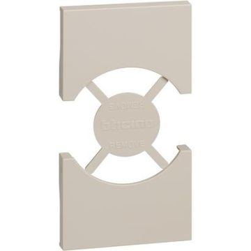 Couvercle Bticino Living Now pour prise schuko 2 modules - sable KM03