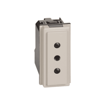 Prise BTicino Living Now entraxe 19 mm 1 module - sable KM4113 Prise BTicino Living Now entraxe 19 mm 1 module - sable KM4113