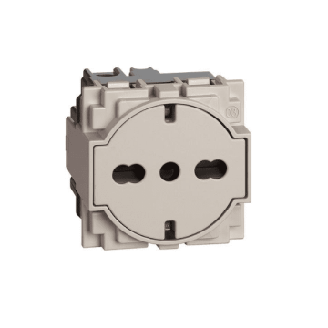 Prise BTicino Living Now plate 2 modules standard allemand et italien - sable KM4140A16F Prise BTicino Living Now plate 2 modules standard allemand et italien - sable KM4140A16F
