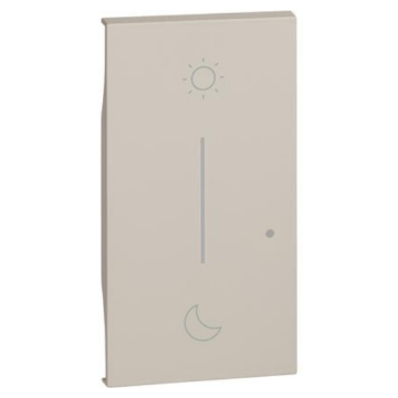 Couvercle Bticino Living Now avec symbole nuit/jour pour le contrôle de scénario sans fil 2 modules - sable KM41M2 Couvercle Bticino Living Now avec symbole nuit/jour pour le contrôle de scénario sans fil 2 modules - sable KM41M2